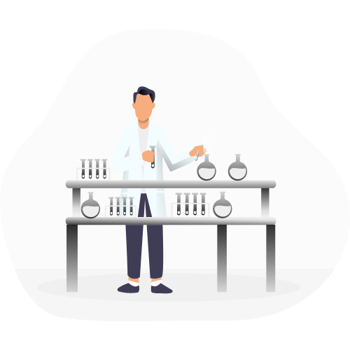 Laboratory analyst illustration